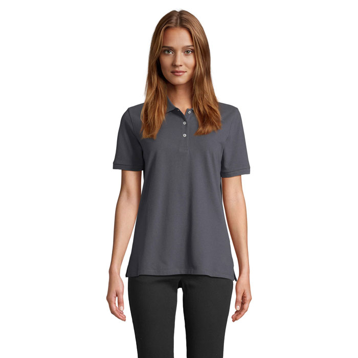Polo publicitaire pour Femme coton PACIFIC gris souris